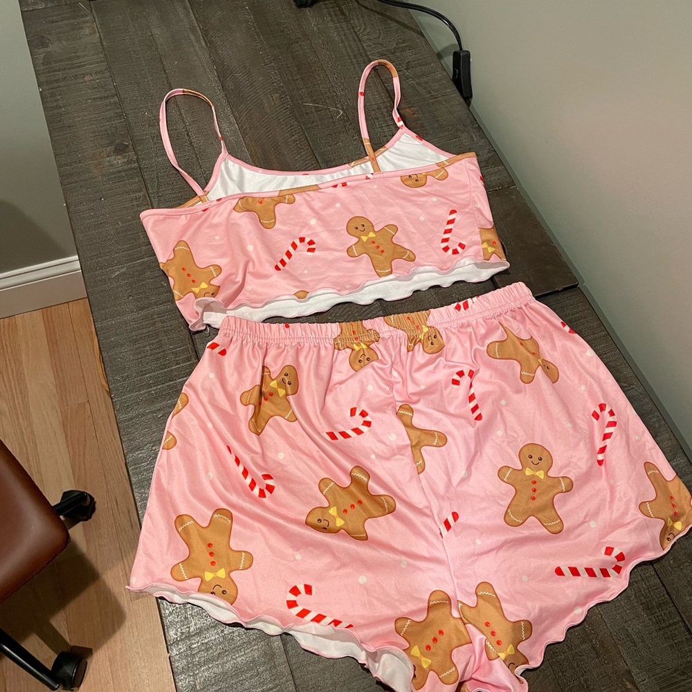 Pink Gingerbread Pajama Set - Picture 3 of 5